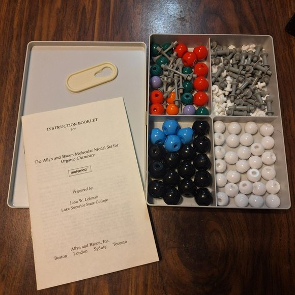 Molecular Model Set For Organic Chemistry Molymod Allyn Bacon 80s School Study - Picture 2 of 7